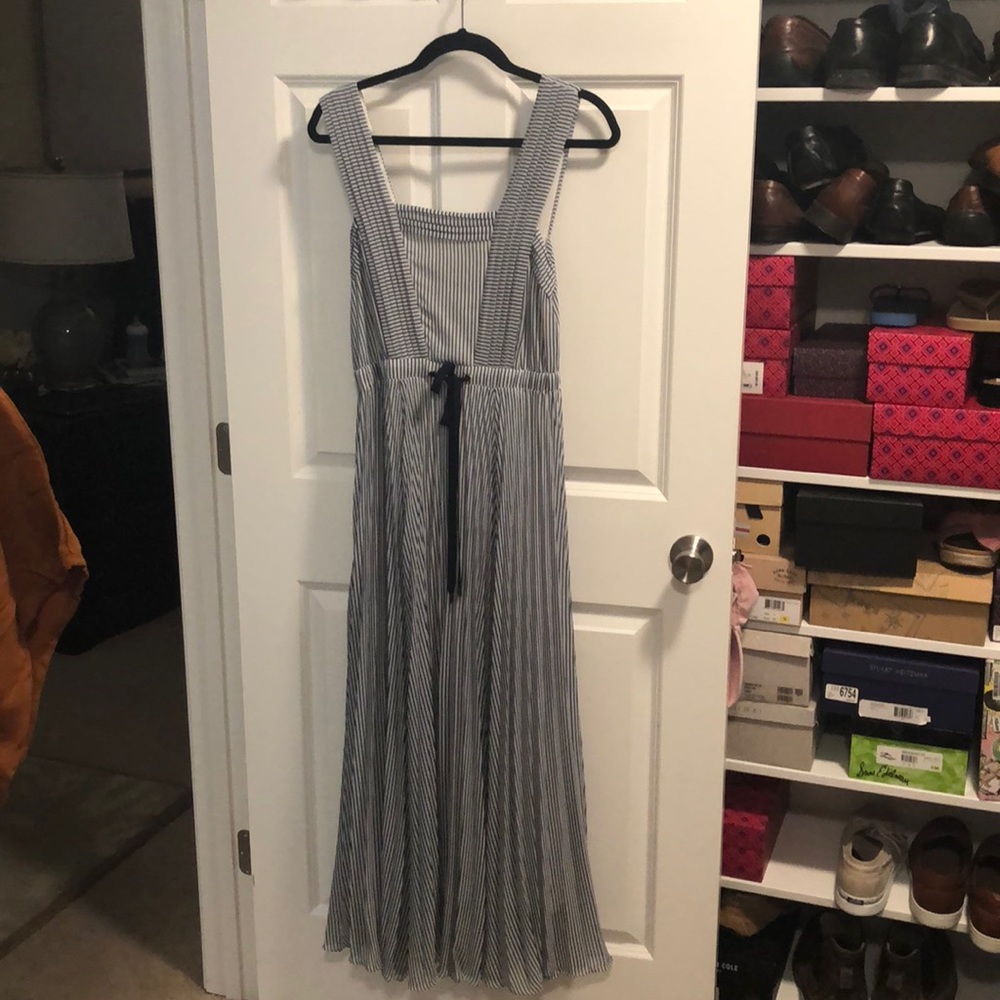 MAEVE Darcy Motiff striped blue and white dress